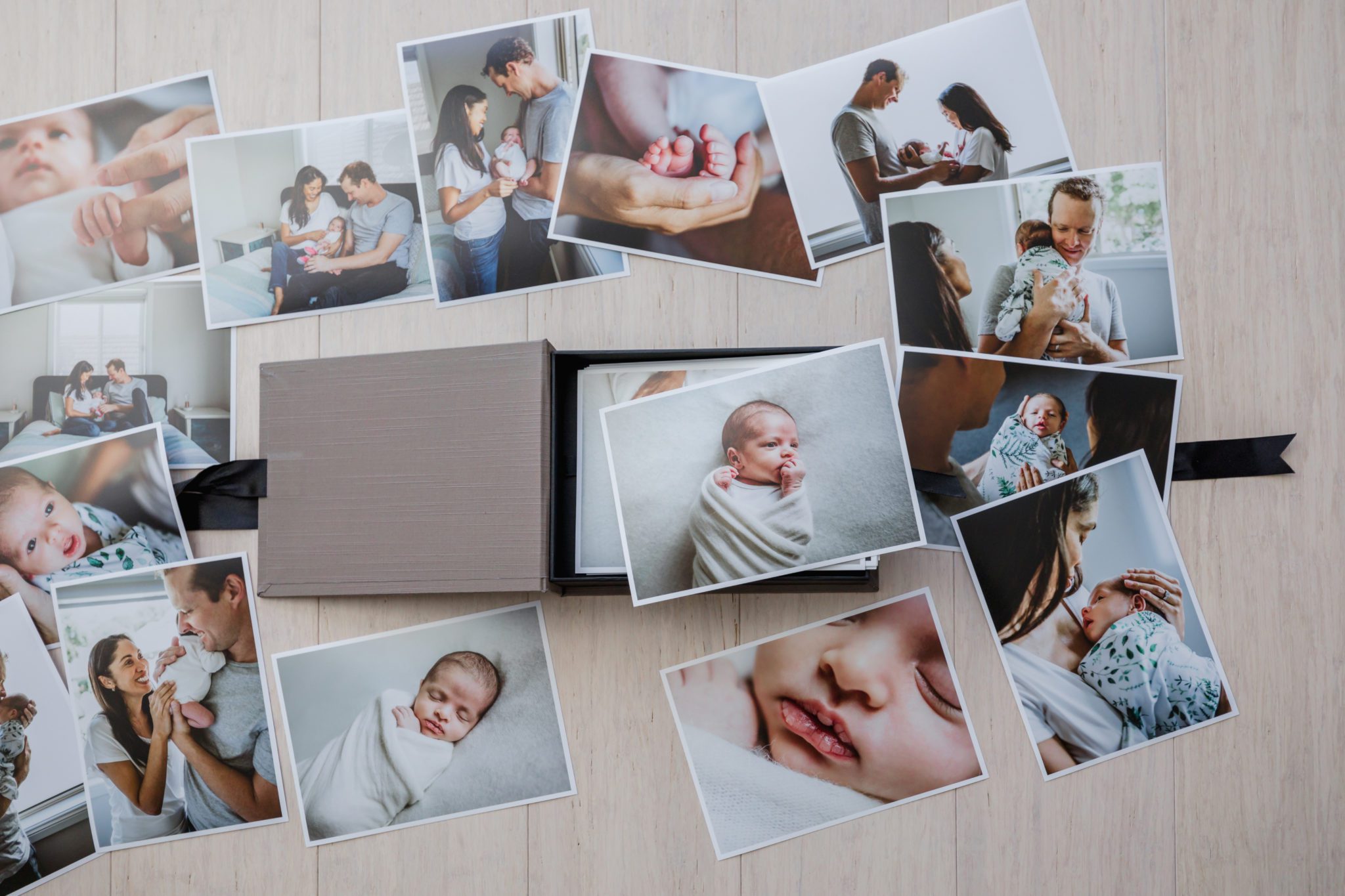Newborn photography printed display box