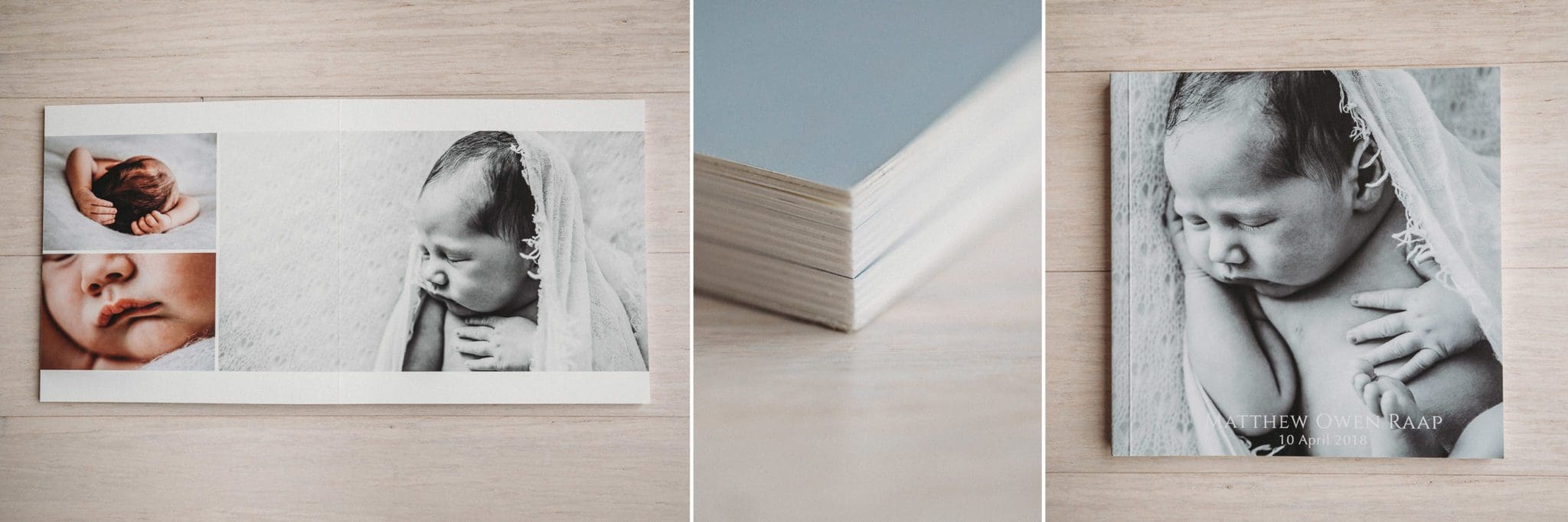 Newborn Photography showing an album sample