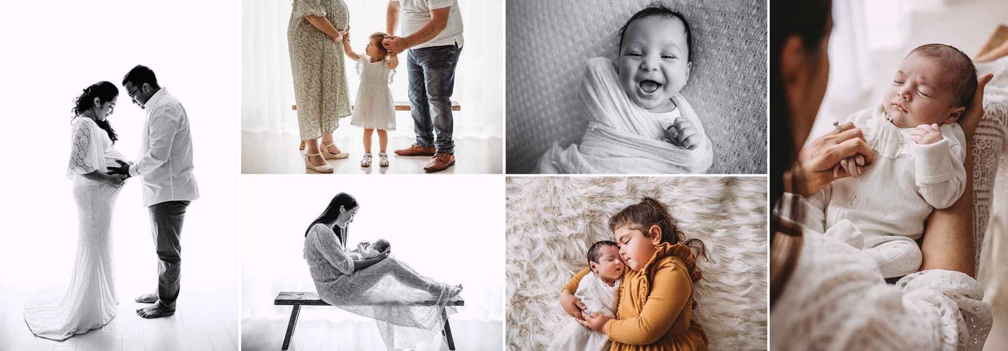 Pregnancy Newborn Page Header In-home photography session images