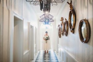 Sydney Wedding Photographer - bride stands at the end of a long hallway