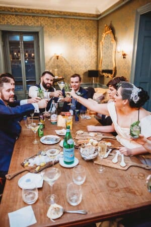 Sydney Wedding Photographer - bridal party share a toast before the reception