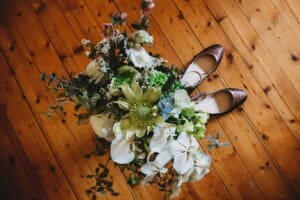 Sydney Wedding Photographer - bridal bouquet and shoes details
