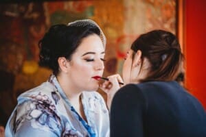 Sydney Wedding Photographer - bridal make-up being applied