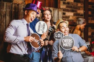 Gledswood Wedding - Photo Booth fun at the reception