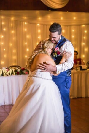 Gledswood Wedding - bride and groom share their first dance