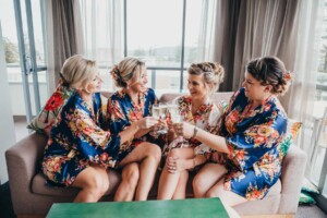 Sydney Wedding - Bridal party making a toast before the wedding