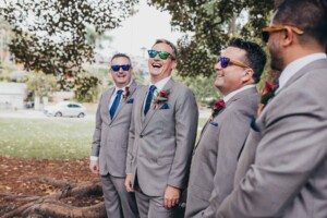Sydney Wedding Photographer - Groomsmen having a laugh together before the wedding