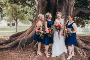 Sydney wedding photography - Bridal party having a laugh before the wedding