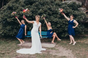 Sydney wedding photographer - Bridal party striking a pose