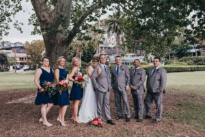 Sydney wedding photographer - Bridal party posed for portraits
