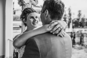 Sydney wedding photographer - A bride admiring her groom on their wedding day