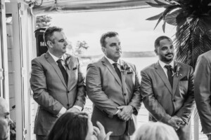Sydney wedding photographer - Groomsmen at the wedding ceremony