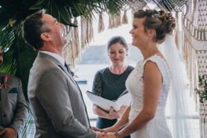 Sydney Wedding Photographer - Groom laughing during the wedding ceremony