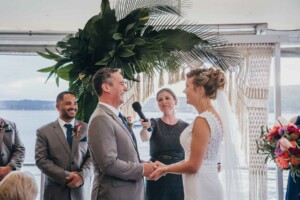 Sydney Wedding Photographer - Groom laughing during the ceremony