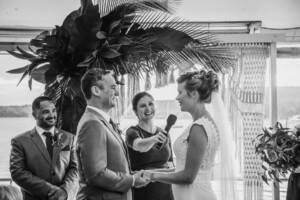 Sydney Wedding Photographer - Bride saying her vows during the ceremony