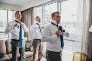 Sydney Wedding - Groomsmen getting dressed and ready for the ceremony