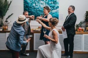 Sydney Wedding Photographer - Bride and groom toast during the speeches