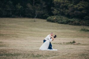 Newlyweds practice their dancing at Chapel Hill