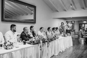The parents of the bride give a speech