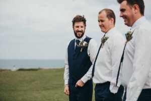 Groomsmen waiting for the wedding to start