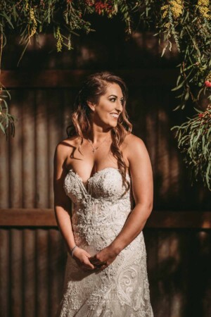 Gledswood Wedding - Wedding portrait of a bride at the wedding ceremony