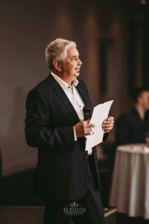 Gledswood Wedding - father of the bride makes his speech at the reception