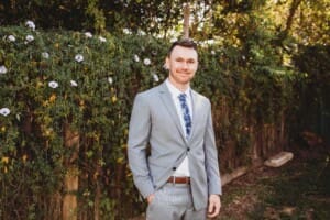 Gledswood Wedding - groom portrait before the ceremony