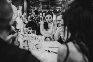 Gledswood wedding - guests play card games during the reception