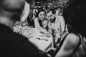 Gledswood wedding - guests play card games at their table during the reception