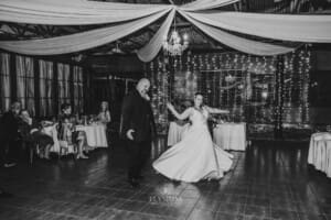 Gledswood wedding - the bride shares a dance with her father
