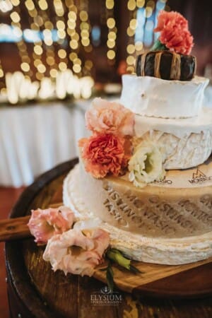 Gledswood Wedding Photo - wedding cheese cake details at the reception