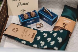 Gledswood Wedding Photo - Grooms details for the suit