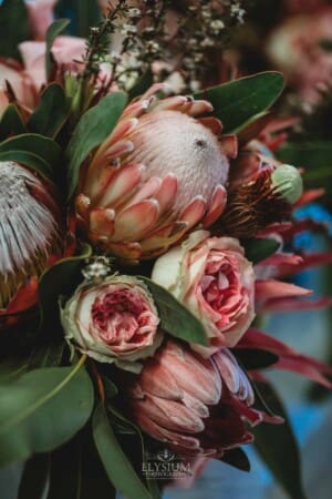 Burnham Grove Wedding - bridal flower details