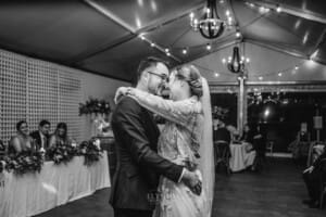 Burnham Grove Wedding - the bride and groom share their first dance