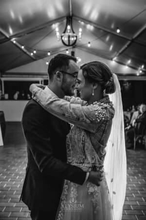 Burnham Grove Wedding - the bride and groom share their first dance