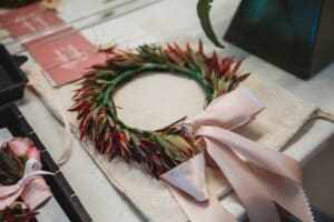 Burnham Grove Wedding - flower girl hair piece