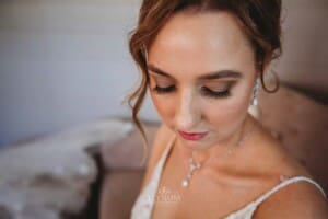 Burnham Grove Wedding - detailed image of bridal make-up