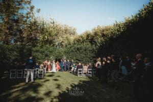 Burnham Grove Wedding - bride and groom during the marriage ceremony
