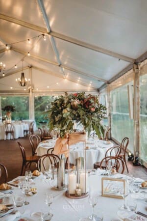 Burnham Grove Wedding - table details ready for the wedding reception