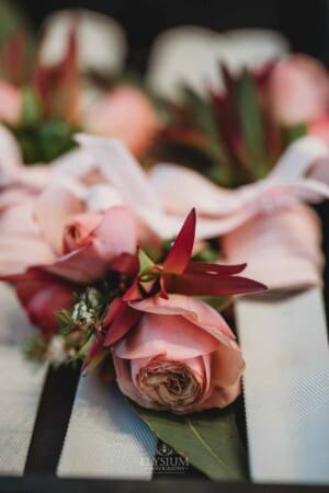 Burnham Grove Wedding - bridal flower details