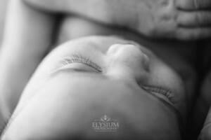 Newborn baby details, tiny eye lashes