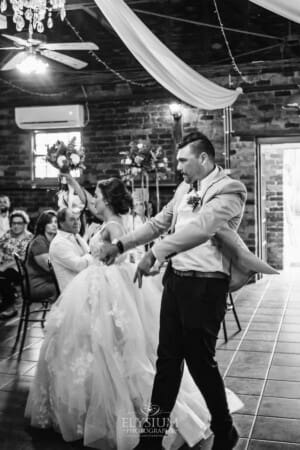 Gledswood Wedding - a bride and groom enter their reception to Turkish drummers