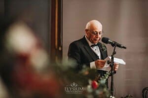 Gledswood Wedding - the father of the bride makes his speech during the reception