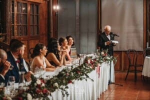 Gledswood Wedding - the father of the bride makes his speech during the reception