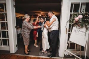 Sydney Wedding - bride and groom farewell guests after the reception at Springfield House