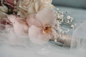 Sydney Wedding - pastel floral orchid details in a brides bouquet
