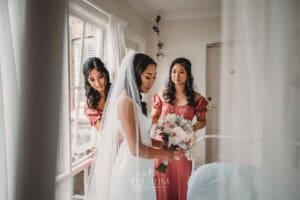 Sydney Wedding - a bride gets ready for the ceremony with her bridesmaids