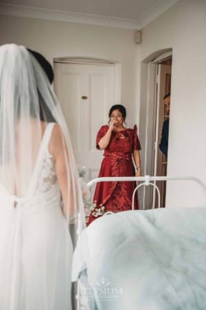 Sydney Wedding - a bride's mother gets emotional as she sees her daughter