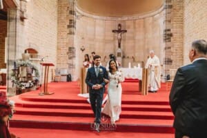 Sydney Wedding - Newlyweds walk back down the aisle after the ceremony