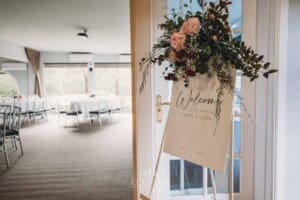 Sydney Wedding - reception welcome signage for guests at Springfield House